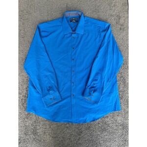 Society of Threads Men's Shirt Size XXL Blue‎ Collared Long Sleeve Button-Up
